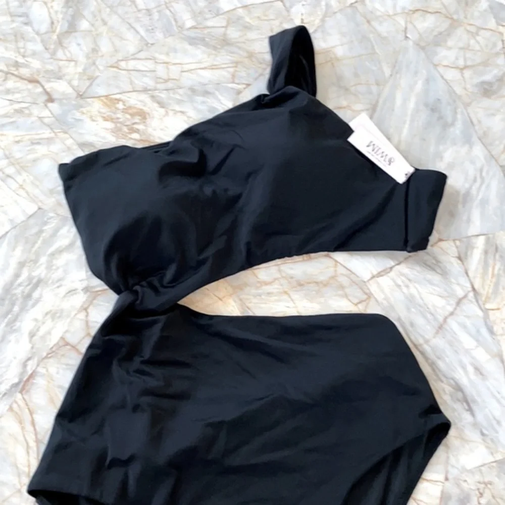 VICTORIA'S SECRET SWIM Twist Monokini One-Piece Swimsuit One‎ Shoulder Black L